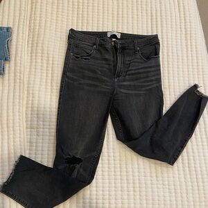 Abercrombie & Fitch Black Ankle Cropped Jeans